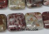 COJ216 15.5 inches 20*20mm square blood stone beads wholesale