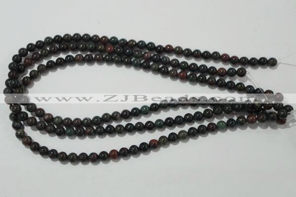 COJ301 15.5 inches 6mm round Indian bloodstone beads wholesale