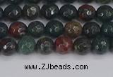 COJ310 15.5 inches 4mm faceted round Indian bloodstone beads