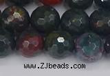 COJ313 15.5 inches 10mm faceted round Indian bloodstone beads