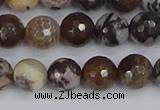 COJ362 15.5 inches 8mm faceted round outback jasper beads