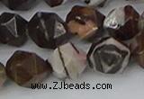 COJ374 15.5 inches 12mm faceted nuggets outback jasper beads