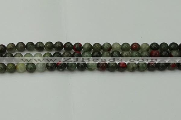 COJ452 15.5 inches 8mm round blood jasper beads wholesale