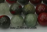 COJ454 15.5 inches 12mm round blood jasper beads wholesale