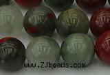 COJ455 15.5 inches 14mm round blood jasper beads wholesale