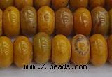 COJ613 15.5 inches 6*10mm rondelle orpiment jasper beads