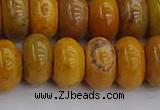 COJ614 15.5 inches 6*12mm rondelle orpiment jasper beads