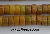 COJ620 15.5 inches 3*6mm heishi orpiment jasper beads