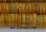 COJ623 15.5 inches 3*12mm heishi orpiment jasper beads