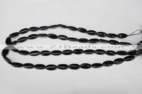 CON32 15.5 inches 8*16mm oval black onyx gemstone beads