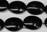 CON34 15.5 inches 17*22mm oval black onyx gemstone beads