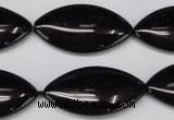CON40 15.5 inches 16*30mm marquise black onyx gemstone beads