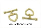 CONN17 3*25mm, 16mm copper toggle clasp gold plated