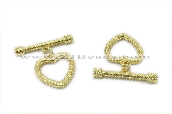 CONN17 3*25mm, 16mm copper toggle clasp gold plated