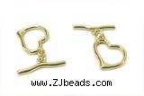 CONN18 2*21mm, 15mm copper toggle clasp gold plated