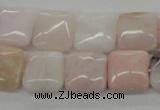 COP10 15.5 inches 14*14mm square natural pink opal beads wholesale