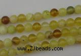 COP1201 15.5 inches 6mm round yellow opal gemstone beads