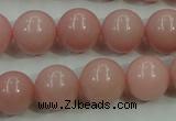 COP1215 15.5 inches 14mm round Chinese pink opal gemstone beads