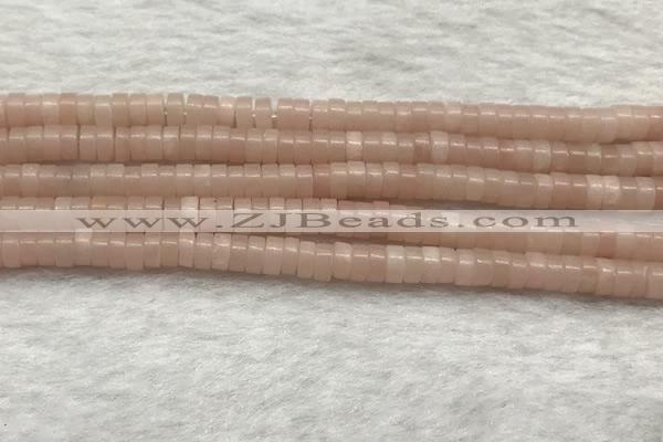 COP1232 15.5 inches 2*4mm heishi Chinese pink opal beads