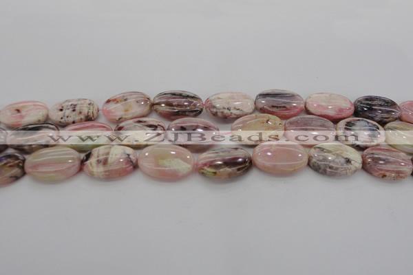 COP1276 15.5 inches 15*20mm oval natural pink opal gemstone beads