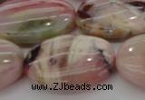 COP1279 15.5 inches 25*35mm oval natural pink opal gemstone beads