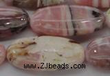 COP1282 15.5 inches 20*40mm oval natural pink opal gemstone beads