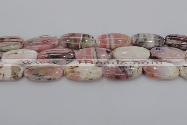 COP1283 15.5 inches 25*50mm oval natural pink opal gemstone beads