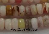 COP1322 15.5 inches 5*8mm faceted rondelle natural pink opal beads