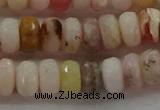 COP1322 15.5 inches 5*8mm faceted rondelle natural pink opal beads