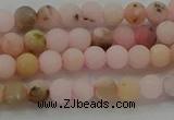COP1330 15.5 inches 4mm round matte natural pink opal gemstone beads