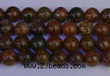 COP1360 15.5 inches 4mm round African green opal beads wholesale