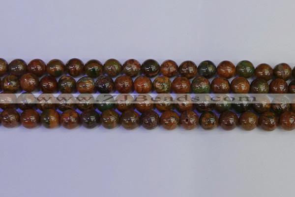 COP1364 15.5 inches 12mm round African green opal beads wholesale