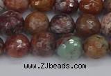 COP1395 15.5 inches 8mm faceted round African green opal beads