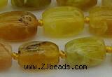 COP1422 15.5 inches 13*18mm drum yellow opal gemstone beads