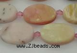 COP1436 15.5 inches 10*16mm oval natural pink opal gemstone beads