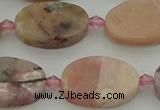 COP1438 15.5 inches 15*20mm oval natural pink opal gemstone beads