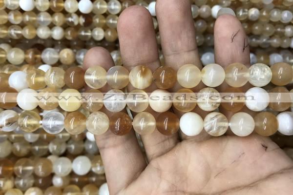 COP1458 15.5 inches 10mm round yellow opal gemstone beads