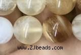 COP1459 15.5 inches 12mm round yellow opal gemstone beads