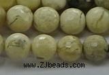 COP1472 15.5 inches 8mm faceted round African opal gemstone beads