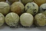 COP1474 15.5 inches 12mm faceted round African opal gemstone beads