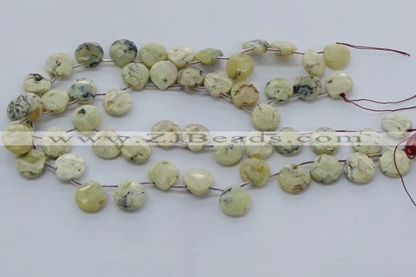 COP1483 15.5 inches 15*15mm briolette African opal gemstone beads