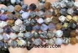 COP1517 15.5 inches 8mm faceted nuggets amethyst sage opal beads