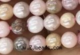 COP1540 15.5 inches 4mm round AB-color natural pink opal beads