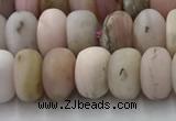 COP1547 15.5 inches 5*8mm rondelle matte natural pink opal beads