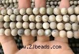 COP1562 15.5 inches 8mm round matte African opal beads