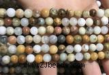 COP1567 15.5 inches 6mm round yellow moss opal beads wholesale