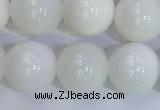 COP1618 15.5 inches 12mm round white opal gemstone beads