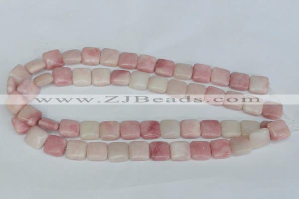 COP162 15.5 inches 14*14mm square pink opal gemstone beads wholesale