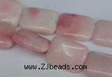 COP163 15.5 inches 15*20mm rectangle pink opal gemstone beads