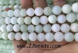 COP1637 15.5 inches 10mm round natural green opal beads